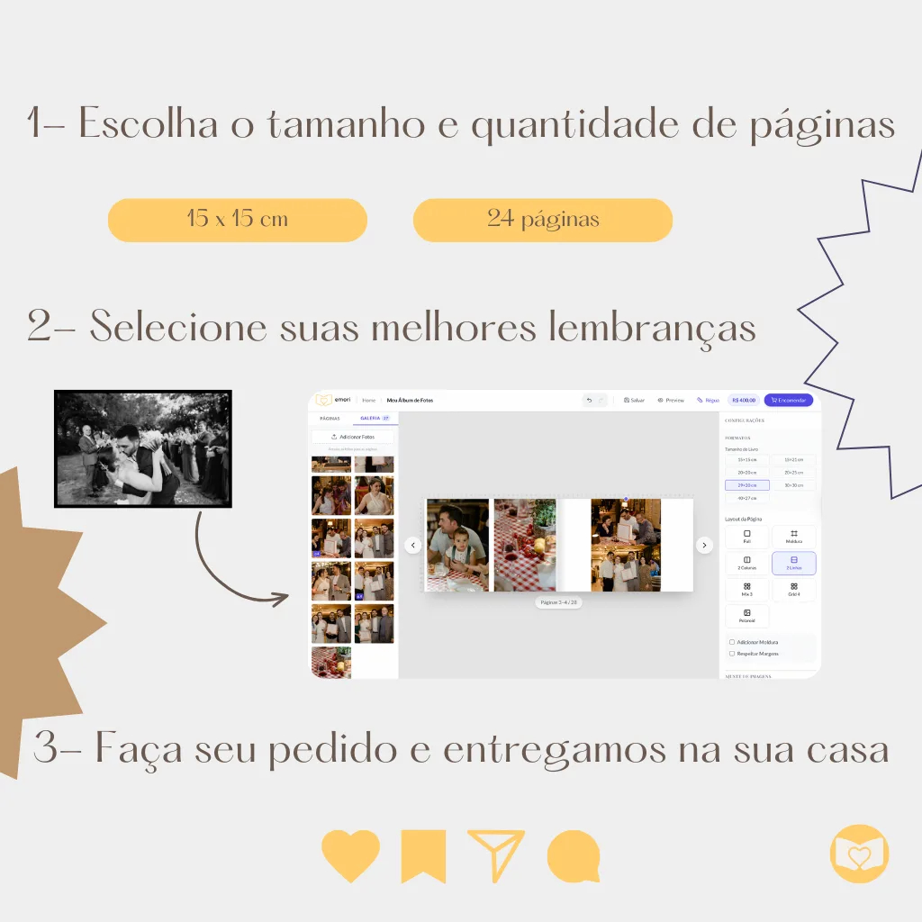 Como criar seu photobook em 3 passos